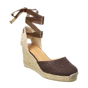 Castañer Carina Canvas Wedge Sandal, Brown